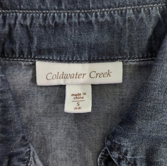 Coldwater Creek   Women's S (6-8) Denim   Tunic   Top    Denim Blue - Picture 3 of 16